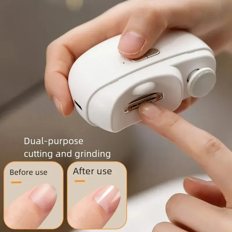 Electric nail clippers Automatic nail clippers with lights Kids Adult clip-resistant Polishing 250103