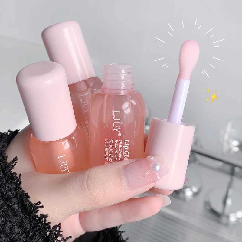 Orange Soda Lipgloss Clear Crystal Moisturizing Lips Beauty Treatment Peach Jelly Lip Oil Transparent Fade Lip Lines Lip BalmXJ241223