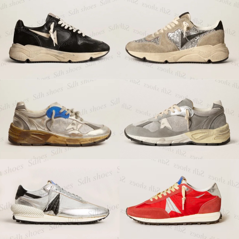 Dad Star running shoes trainers Do old Dirty White Light Grey Beige Red Silve Blue Blush Pink Bone Leopard Suede Mixed Leather Graffiti Italy sequin women men with box