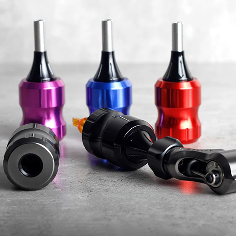 32mm Adjustable Handle Cartridge Grip Tattoo Supplies CNC Carving Aircraft Aluminum with Drive Bars Pushrod 241223