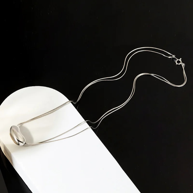 925 sterling silver necklace Korean version niche fashion item trendy matching accessories 241220