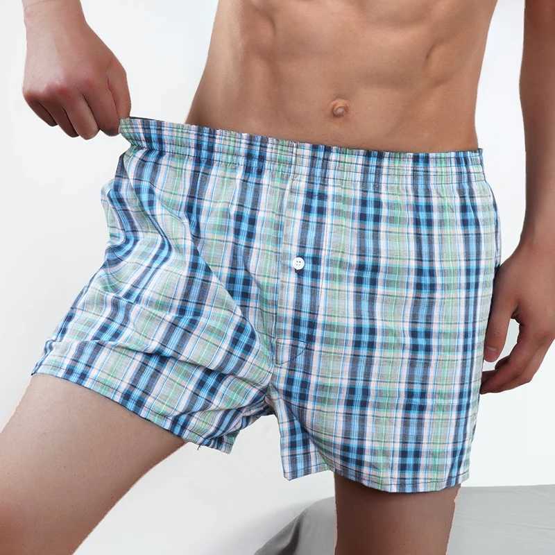 Mens underwear boxing shorts casual cotton sleepwear underwear flat comfortable underwear striped beach underwear W241223