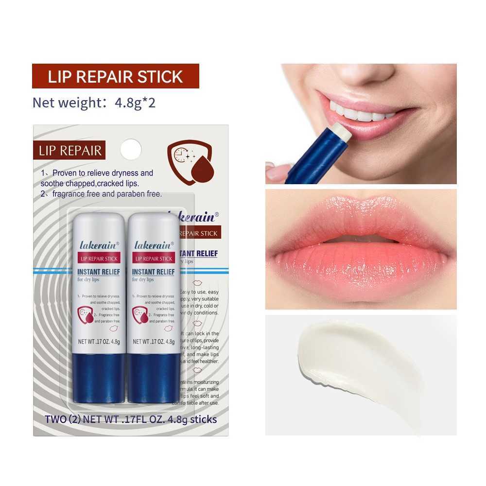 2pcs/Lot Moisturizing Lip Repair Stick Instant Relief For Dry Lips Lip Balm Paraben Free Lip Care Product Lipstick Base CreamXJ241223