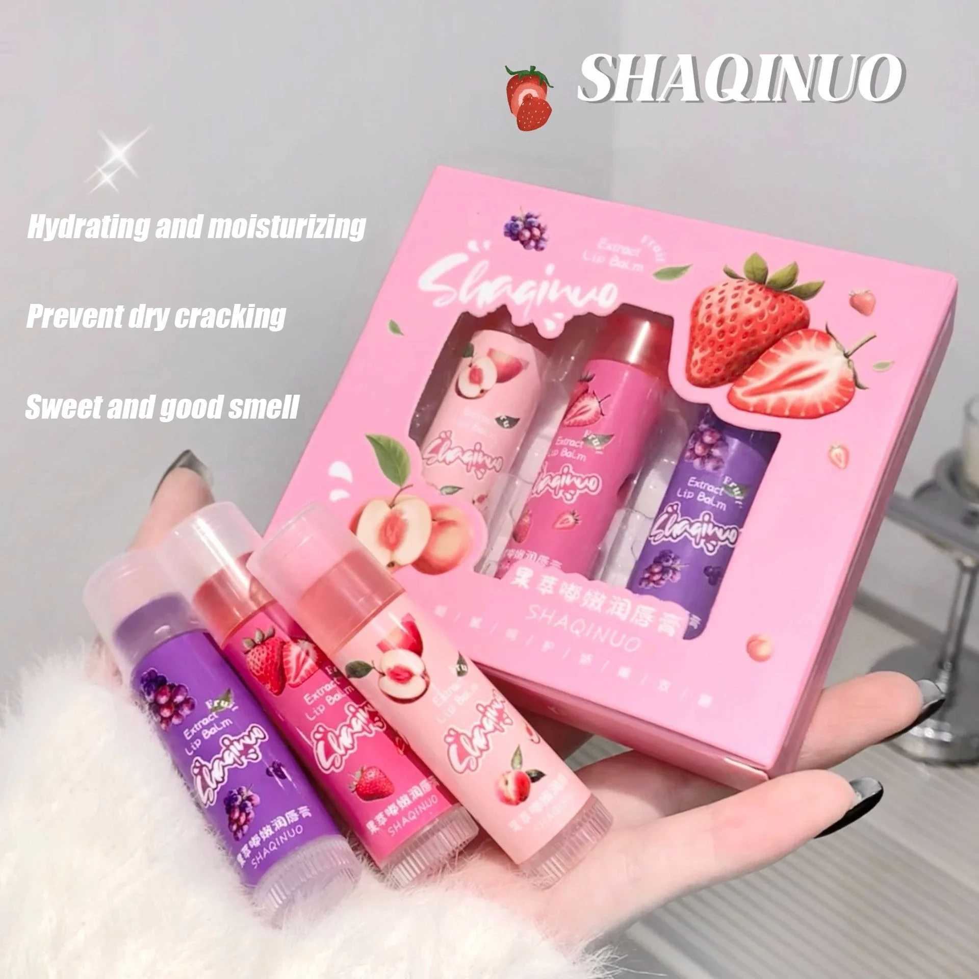 Fruit Lip Balm 1/3pcs Colorless Moisturizing Hydrating Reduce Lip Lines Sleeping Mask Clear Jelly Texture Water Light Lip OilXJ241223