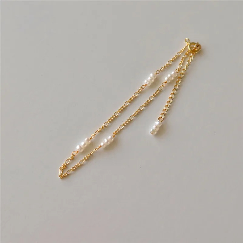 Vintage Natural Pearl Bracelets 14K Gold Filled Chain Bracelet Handmade Pearl Jewelry Boho Bracelet For Women 241220