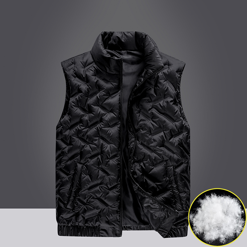 Autumn And Winter Vest Men New Thickened Plus Size Down Cotton Vests Loose Outer Warm Jacket Undershirt With Collar