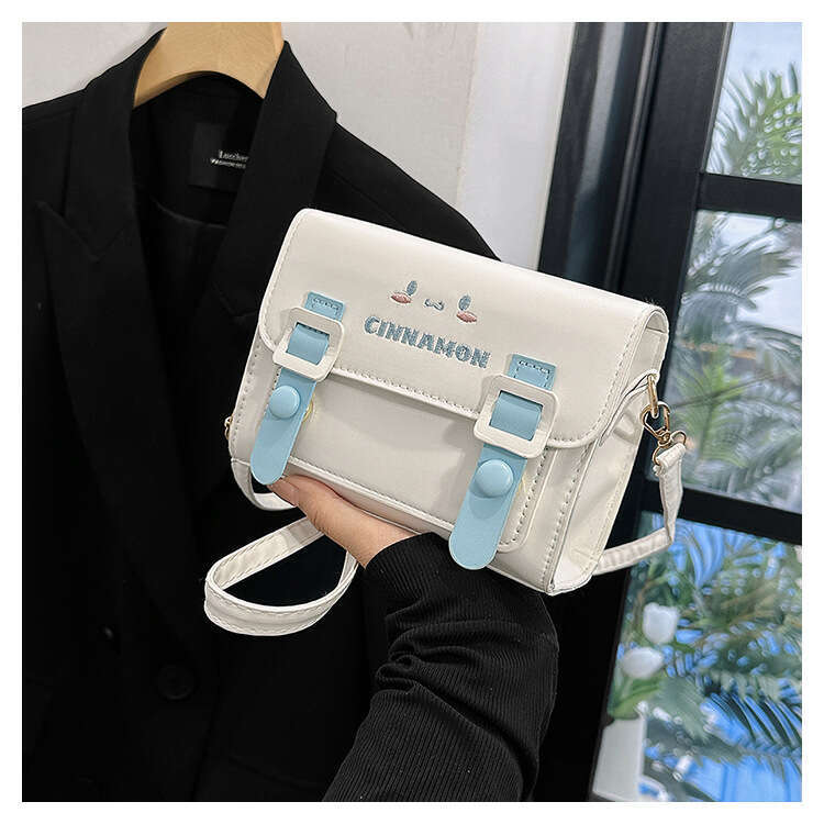 Small Niche Design Women's New Korean Version Instagram Style Single Shoulder Crossbody Bag, Cute Contrasting Color Small Square Bag