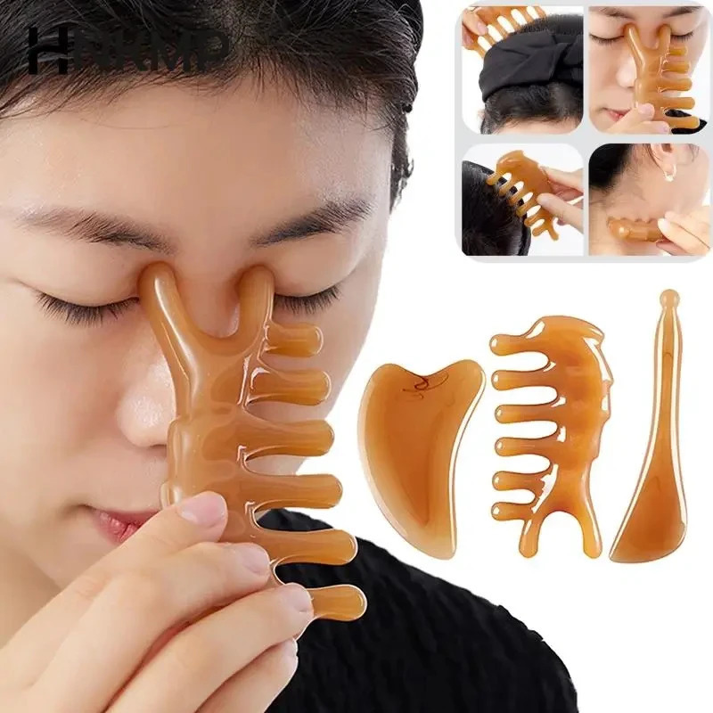 Skin scraping resin Guasha massage board and eye SPA used for neck back body legs hands to promote blood circulation 241213