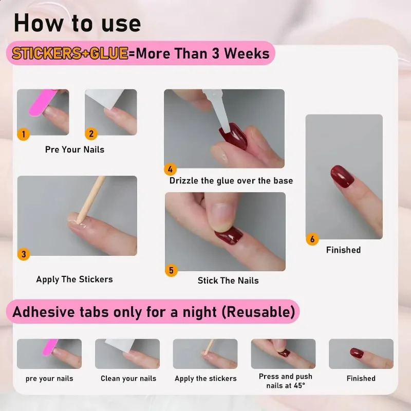 24PCS Press on Nails Short Almond Medium Fake False Nails With Glue Acrylic Nail Art Nails for Women Girls Almond Nude Gradient 241223