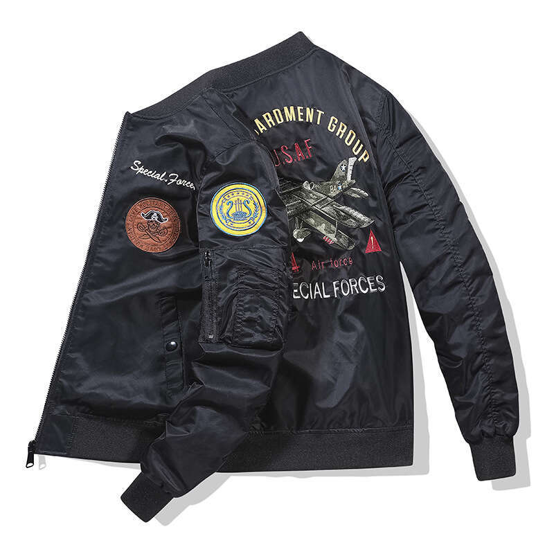 Men's Wear Casual Jacket New Autumn/Winter Air Force Ma1 Pilot Jacket Men's Embroidered Baseball Jersey Spring/Autumn Large Coat