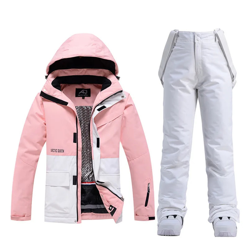 Winter mens spliced ski jacket warm and thick ski pants waterproof alpine ski suit 241220 - view 6
