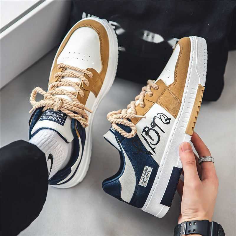 NXY Spring Mens Breathable Canvas Shoes for Male Students Trendy and Versatile White Shoes Thick Soled Sports and Leisure Board Shoes