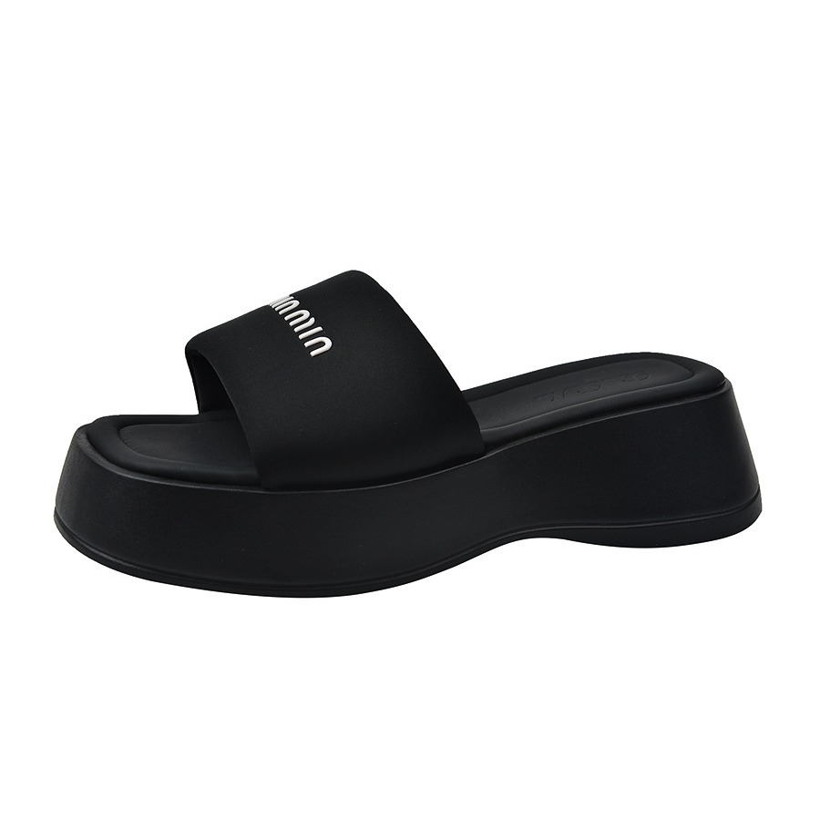 2025 free shipping for womens designer slippers black beige Fashionable and versatile height increasing travel slippers