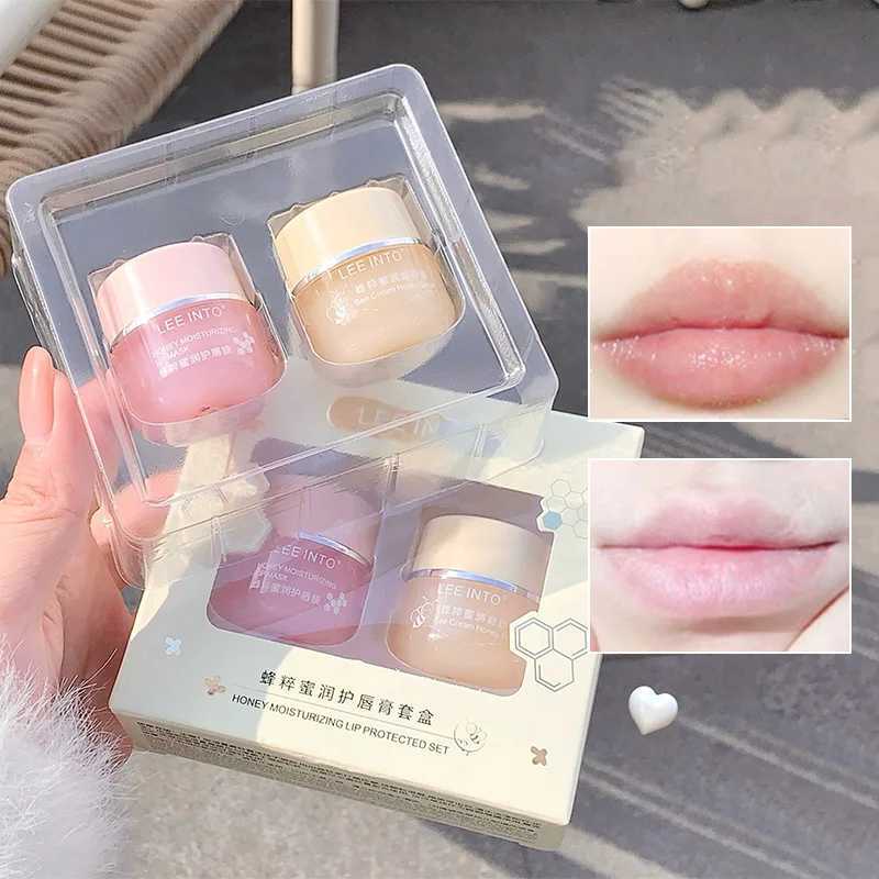 EINTO Bee Honey Nourishing Lip Care Kit - Mild Lip facial mask for removing softening and removing dead skinW241223