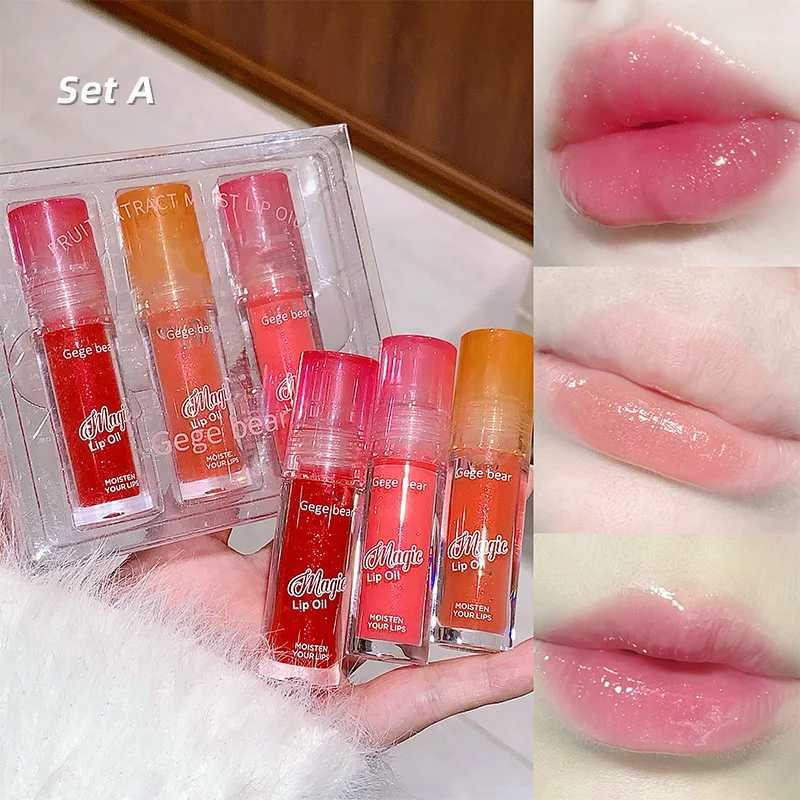 Fruit extract moisturizing lip balm water-shining mirror moisturizing and moisturizing autumn and winter lipstick base lip glossXJ241223