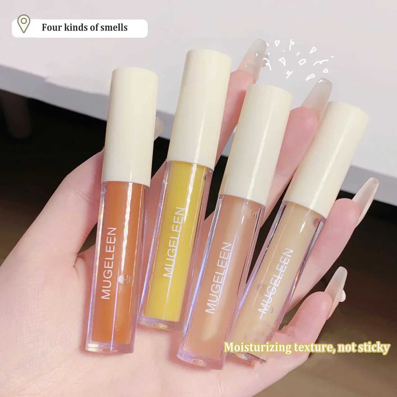 Jelly perfume lip gloss lipstick mirror lipstick light lip line humectant natural plant lip care cosmeticsW241223