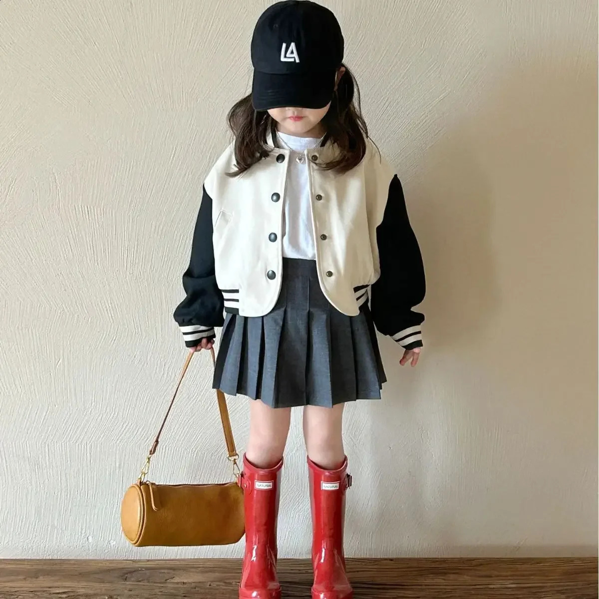 Autumn Childrens Wear Girls Short Baseball Coat Baby Casual Combination Coat Kids Jackets for Girls 241223