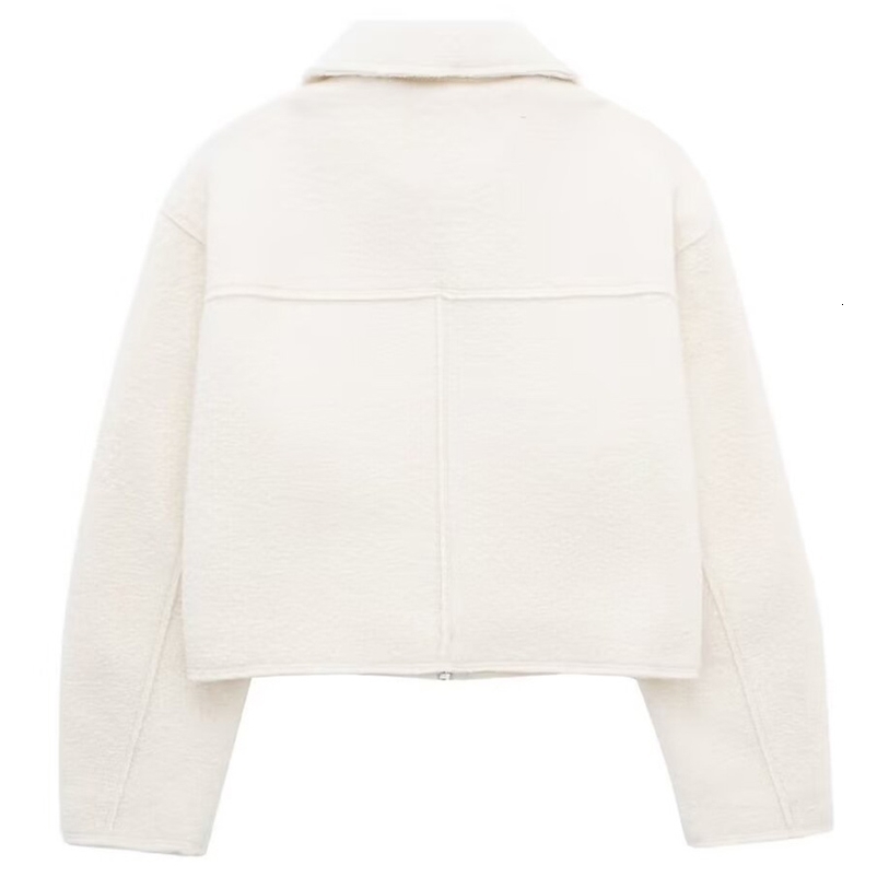 HXAO Tweed Crop Jacket Womens Jacket Red White Black Nave Blue Off White Jacket Autumn Winter In Outerwear Casual Coat 241220