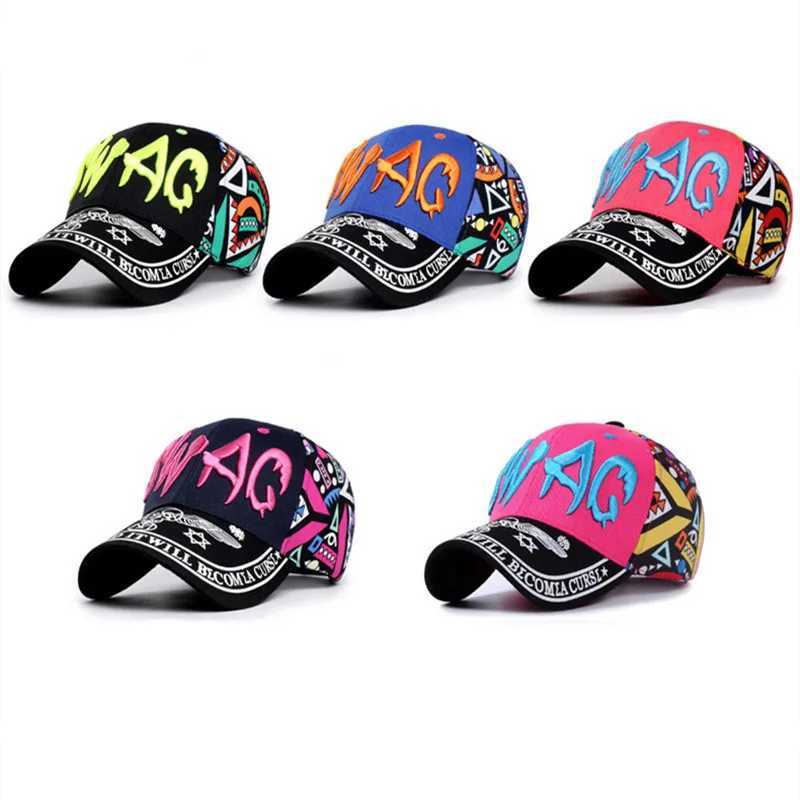 Caps Hats Parents and childrens cartoon embroidered letters SunShade baseball cap for boys and girls adjustable breathable cotton sun hat U20 H241223