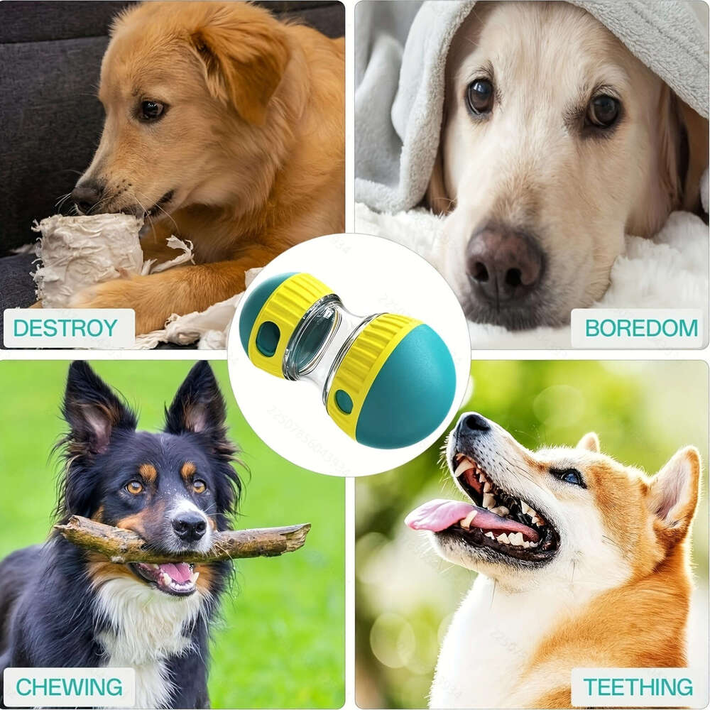 Adjustable Snack Distribution, Interactive Enrichment Toys, Food Puzzle Balls, Boring Dog Slow Feeders, Without Battery
