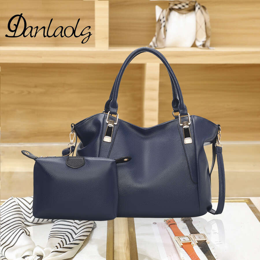 Autumn Women's New Leather Texture Mother Bag With Lychee Pattern Large Capacity Handbag