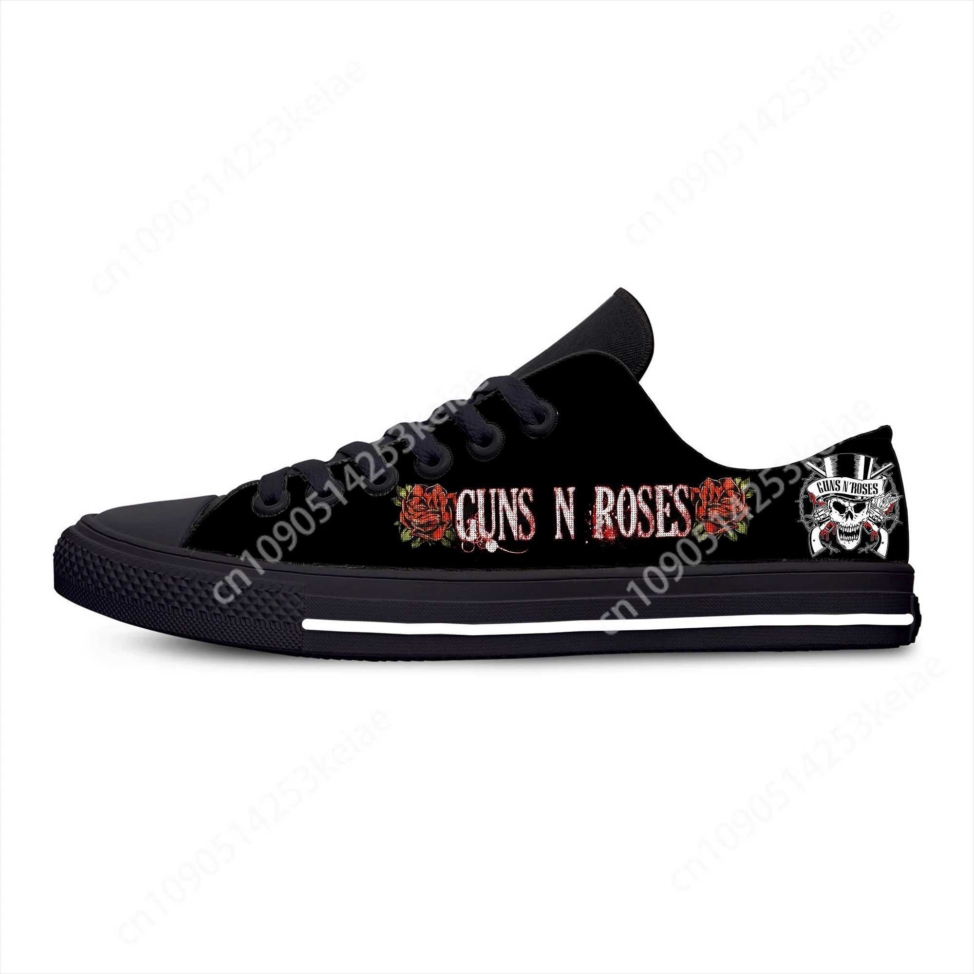 Summer GUNS N ROSE Rock Band Hot Cool Fashion Casual Shoes Low Top Breathable Lightweight Sneakers Men Women Latest Board ShoesC241119