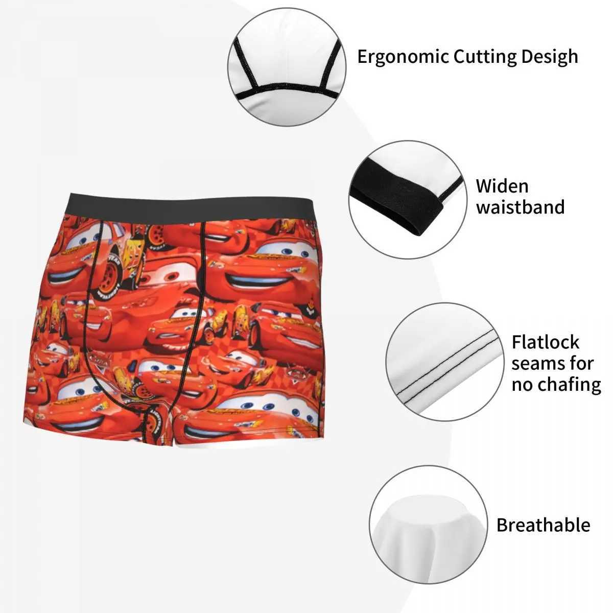 Customized Lightning Car Plywood Boxing Shorts Mens Underwear Cool Underwear W241223