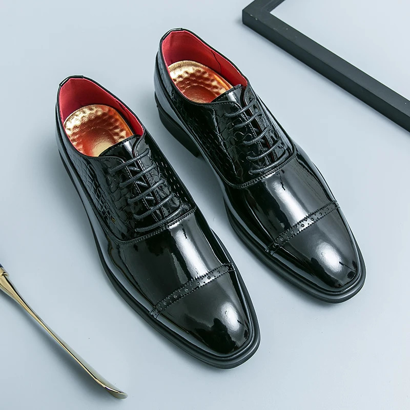 British Style Leather Shoes For Men Casual Business Shoes Size 45 Formal Leather Yuppie 2025 Good Quality Mens Dress Shoes 241220