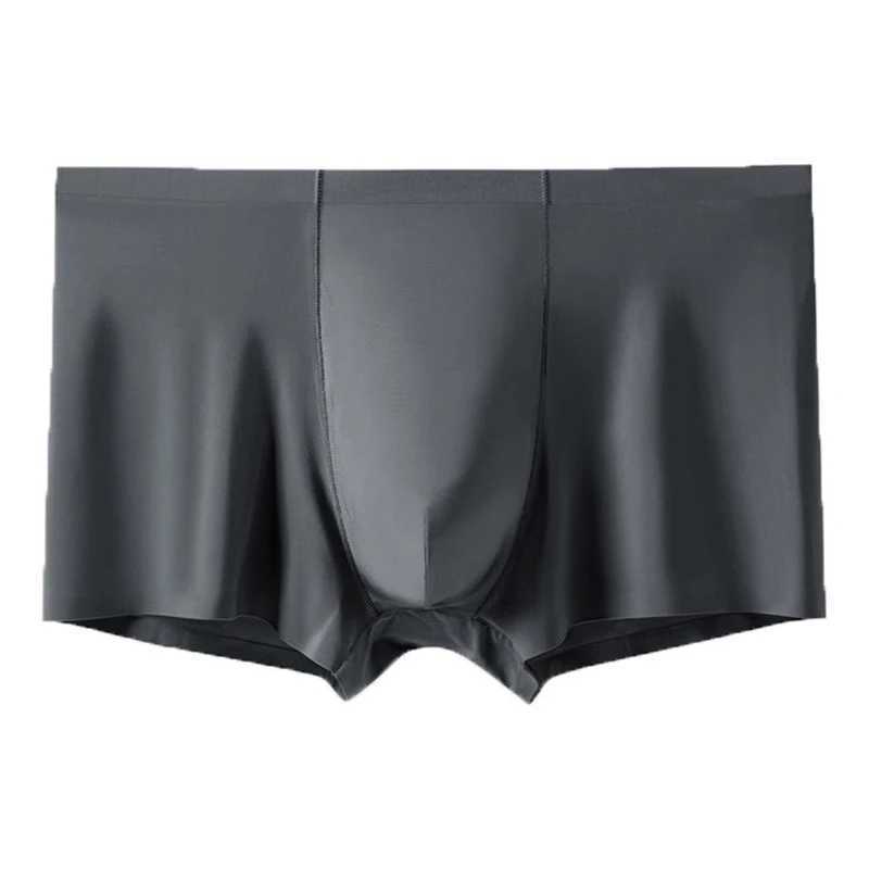 Alltooall Mens Ice Silk Sexy Seamless Boxing Shorts Underwear Fashion Underwear Mens Comfortable Ultra Thin Breathable Underwear W241223