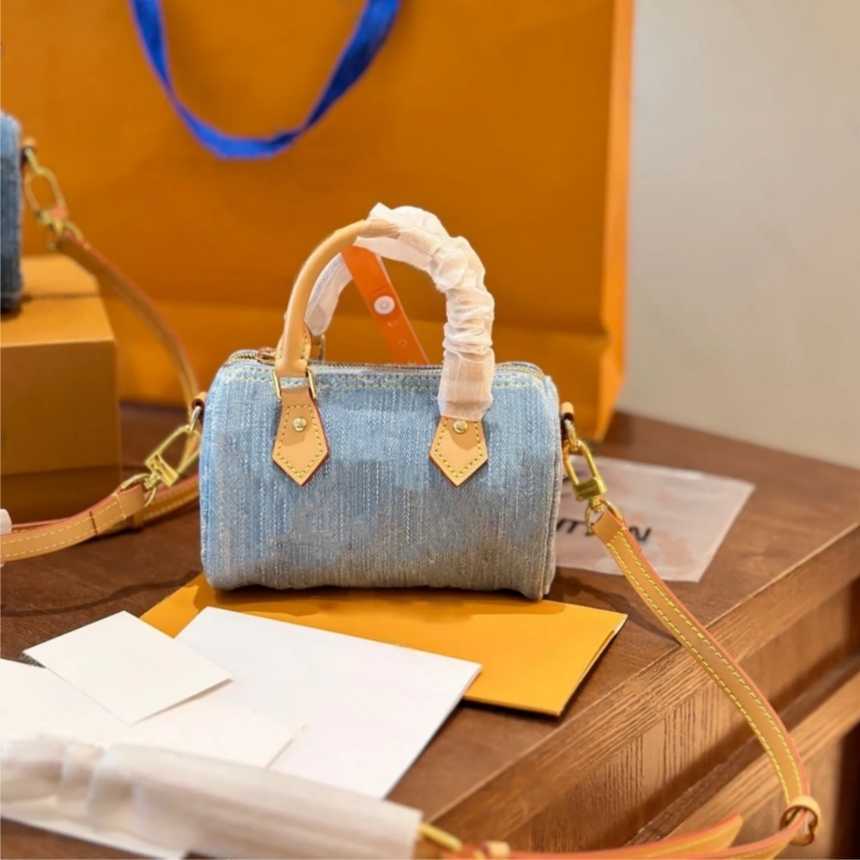 Evening Bags Evening Bags Top Designer bag Women Mini 16cm Crossbody Luxury Brand Leather Denim Shoulder Bags Fashion Classic sac luxe Lady blue Handbag Purse