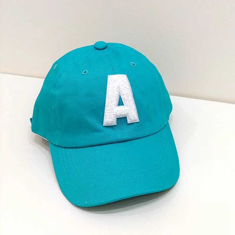 Caps Hats Korean alphabet Embroidered childrens baseball cap candy color summer baby boy girl sun hat adjustable childrens beach hat H241223