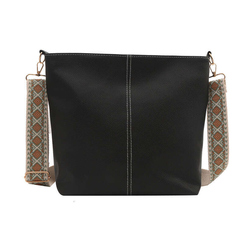 Women's Bags Handbag Vintage Fashion Korean Large Capacity Versatile Tote New Woman's Bag Solid Premium Texture Wide Straps Crossbody Should