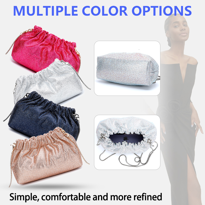 Newest Ladies Dinner Wedding Bridal Wallet Party Christmas Gift Crossbody Stone Crystal Rhie Dia Evening Bag