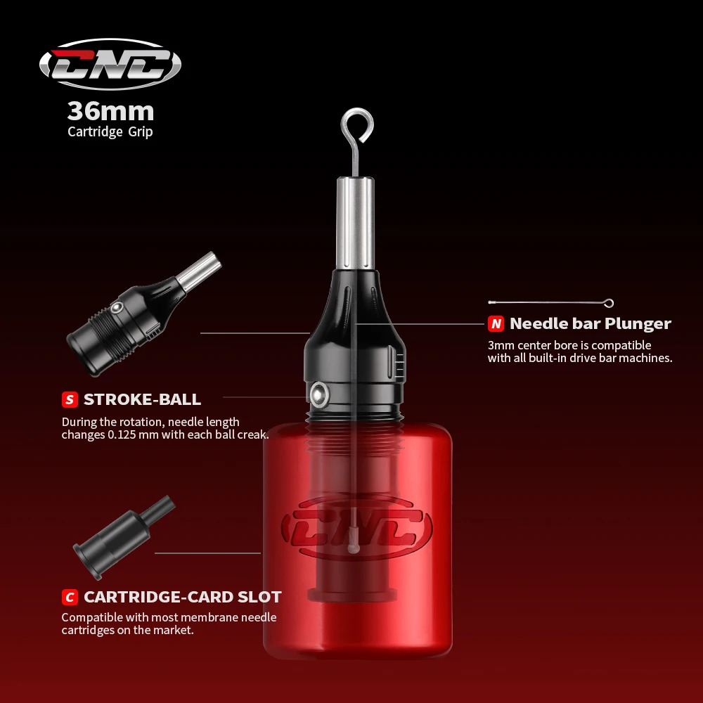 CNC Cartridge Tattoo Grip Tattoo Hand Tubes Adjustable Twist Rings 36mm CNC Aircraft Aluminum Supply 241223
