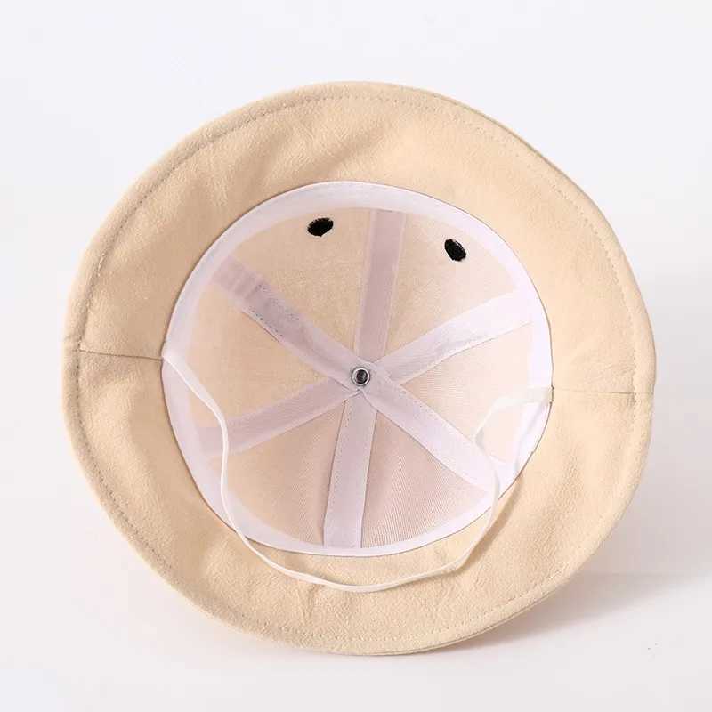 Caps Hats Cute Bear Baby Bucket Hat with Ears Boys and Girls Cotton Children Sun Outdoor Summer Panama H241223005K