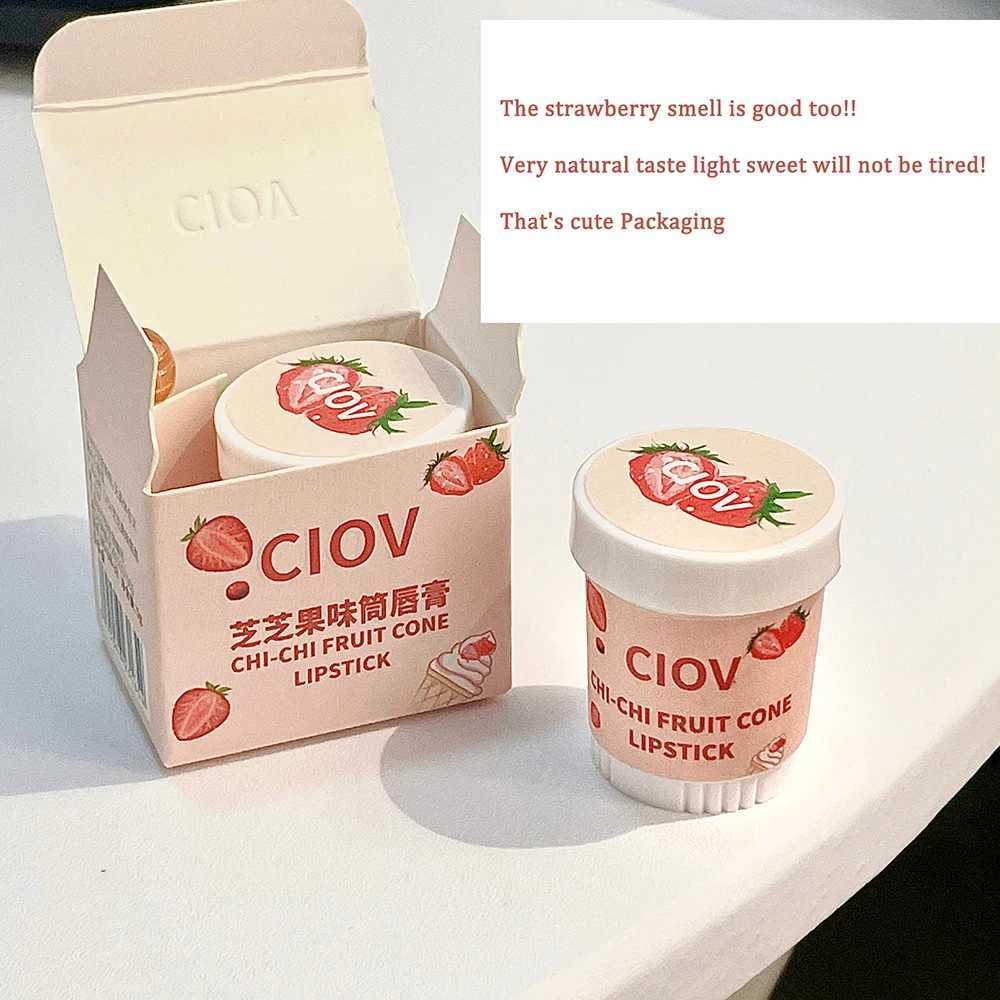 1/3pcs Strawberry Lip Balm Moisturizing Hydrating Peach Lip Sleep Mask Reduce Lip Lines Fruit Cone Lipstick Lips Care CosmeticsXJ241223