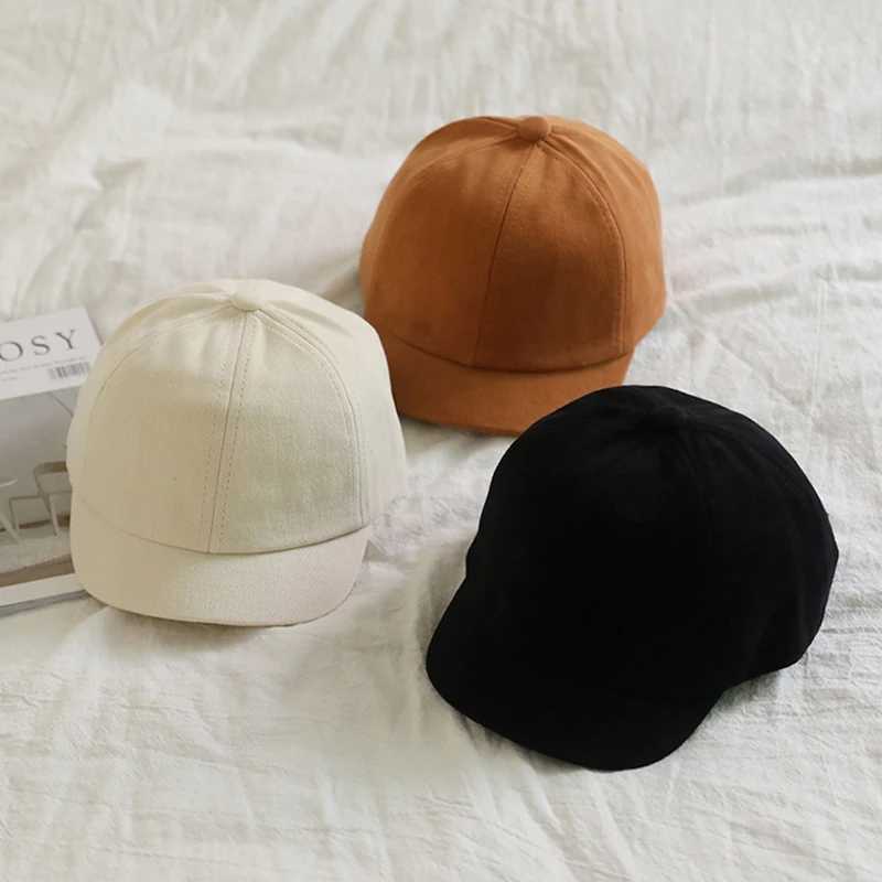 Caps Hats Summer Solid Color Baby Hat Soft Brim Cotton Baby Boy Girls Baseball Hat Casual Childrens Sun Hat Childrens Visual Hat H241223
