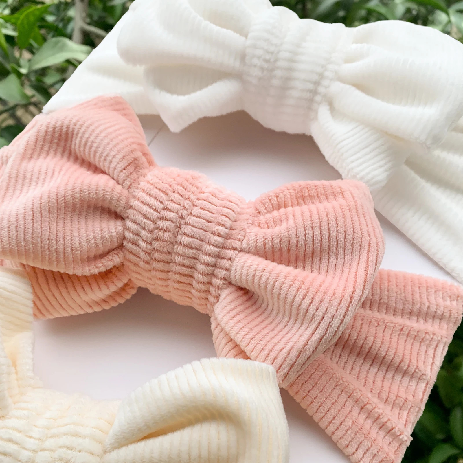 28pc/lot Big Double Layer Baby Headband Velvet Headwraps Kids Velvet Turban Ribbed Headbands Girls headbands Hair Accessories 241223