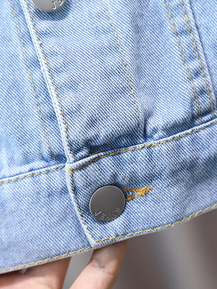 Spring and Autumn Boys Simple Pocket Long sleeved Lapel Single breasted Denim Coat Casual Coat 1-8Y 241223