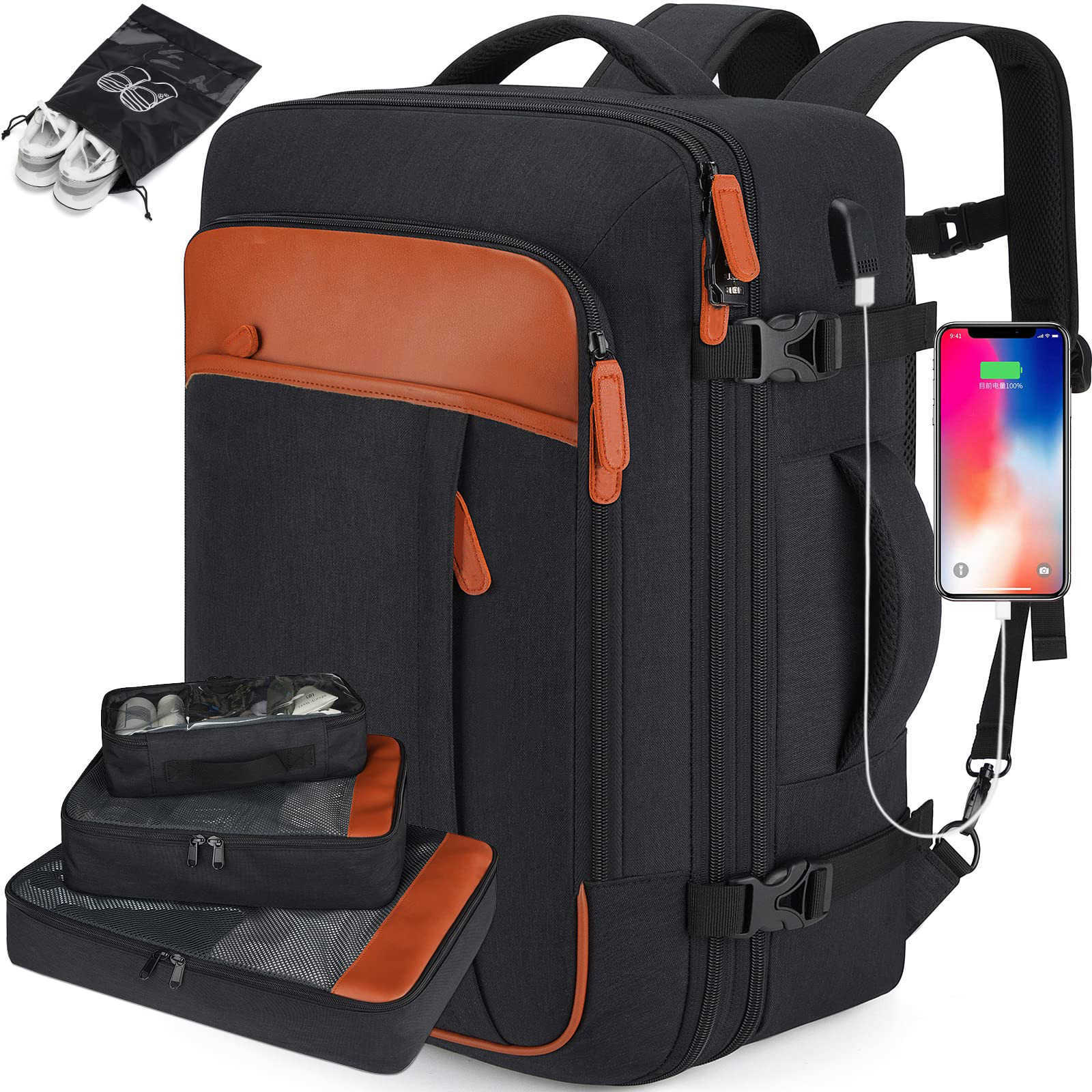 Mens Large Business Laptop Backpack Luxury Multi Functional Computer Bookbag Leisure Travel Handbag Bagpack 241223