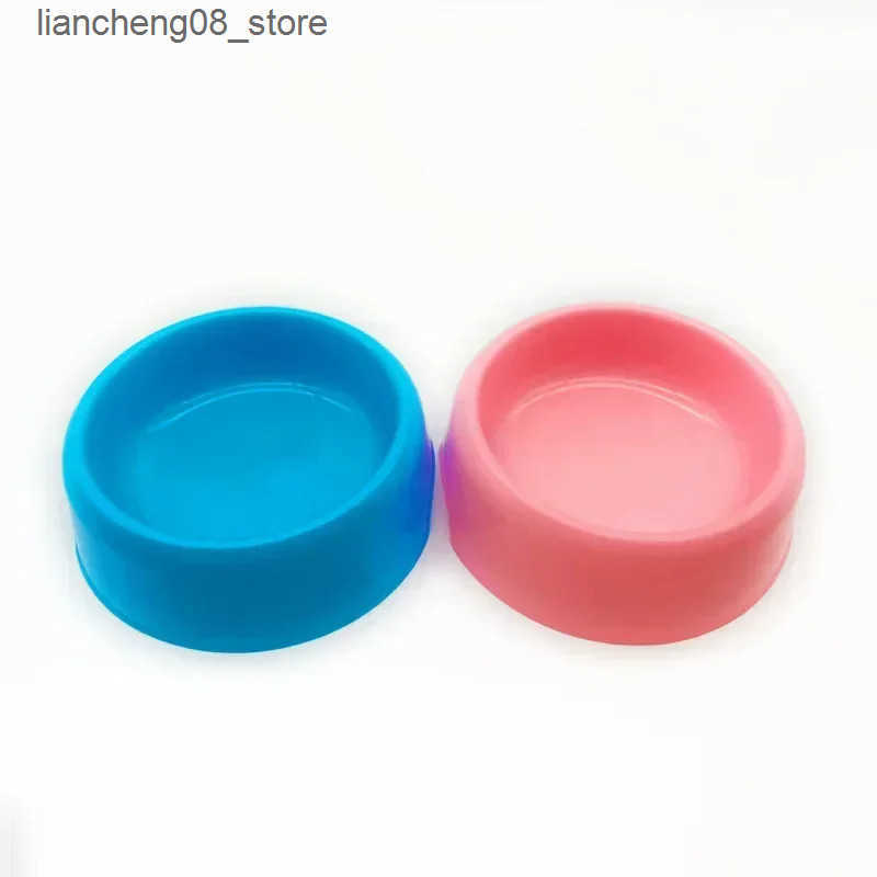 Dog Bowls Dishes Solid Color Pet Bowl Plastic Dog Bowl Cat Bowls Round Single Bowls Thickened Eco-Friendly Pet Supplies Dog Accessories L240910