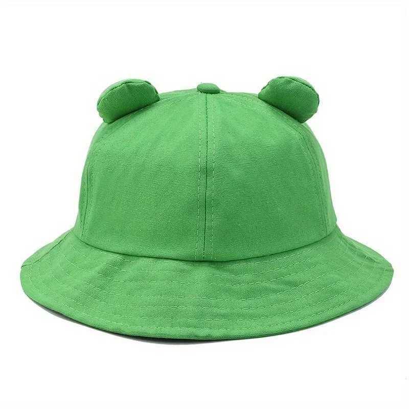 Caps Hats Childrens summer fishman hat frog hat autumn Versatile Internet celebrity sun protection bucket hat cute cartoon personality H241223