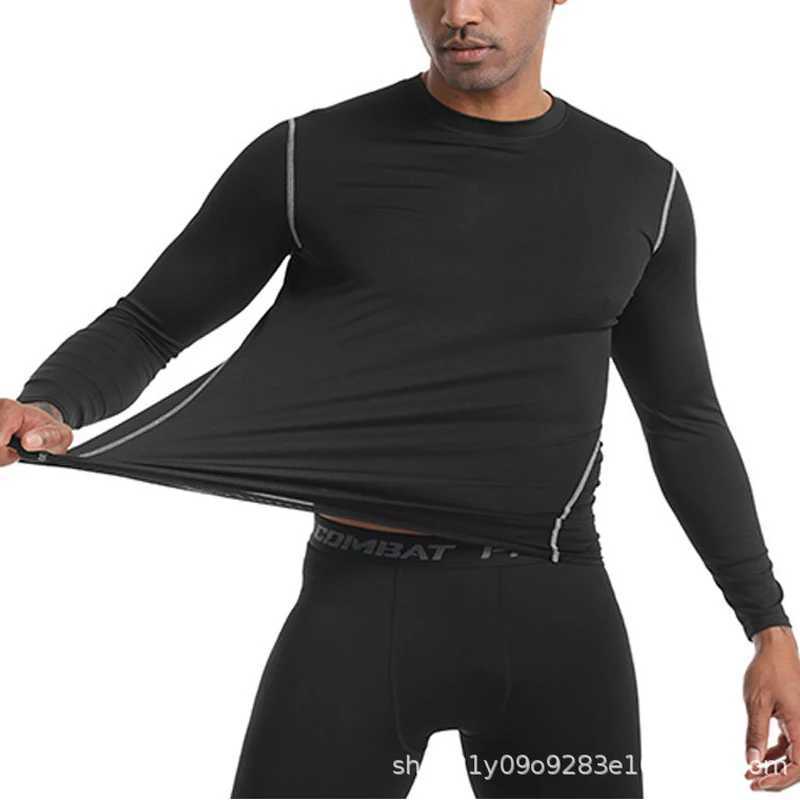 New Arrival Mens long sLeeved compression T-shirt gym basketball top quick drying running shirt mens casual T-shirt mens clothing Z241223