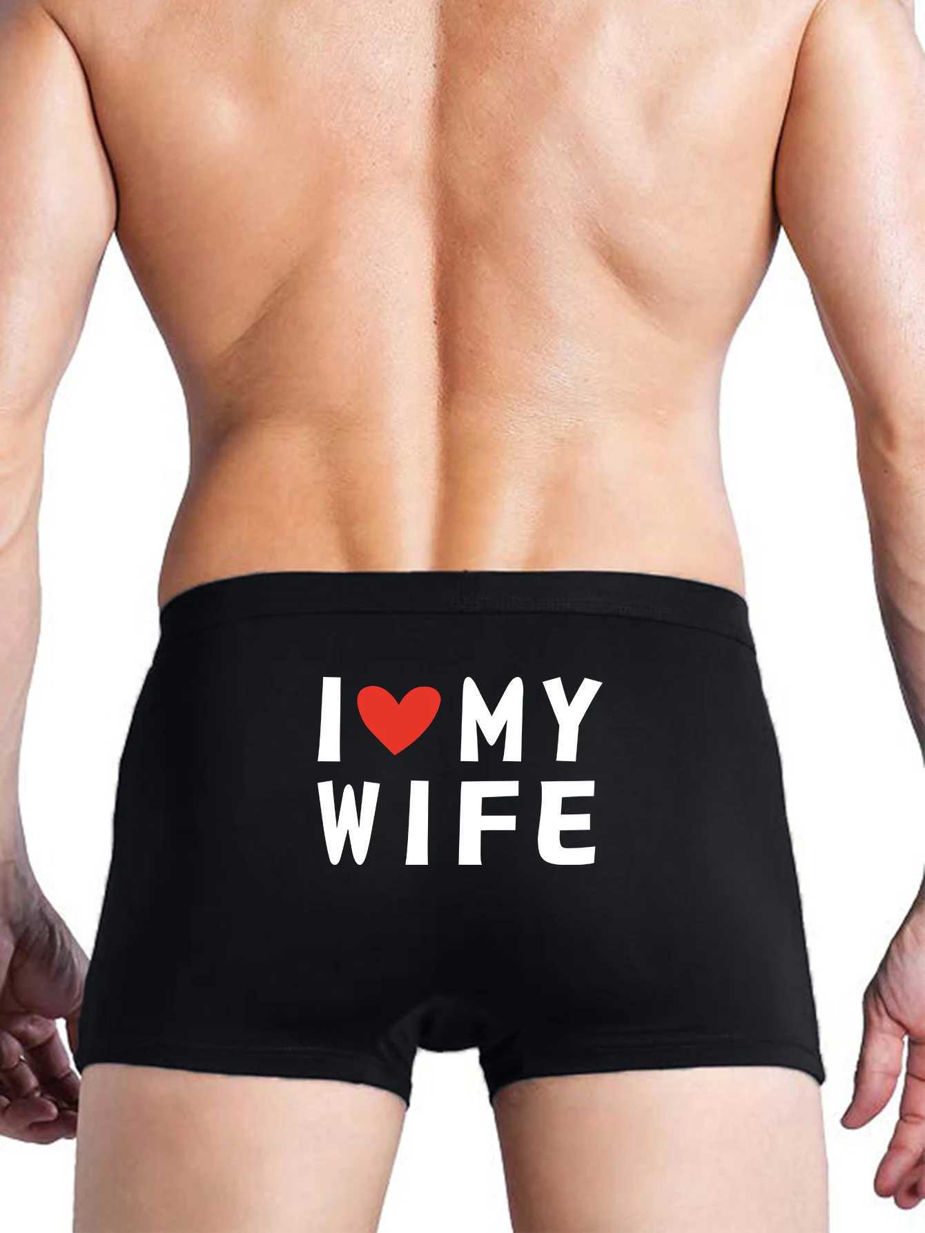 Mens boxing underwear with innovative patterns printed on the back comfortable and soft underwear shorts W241223