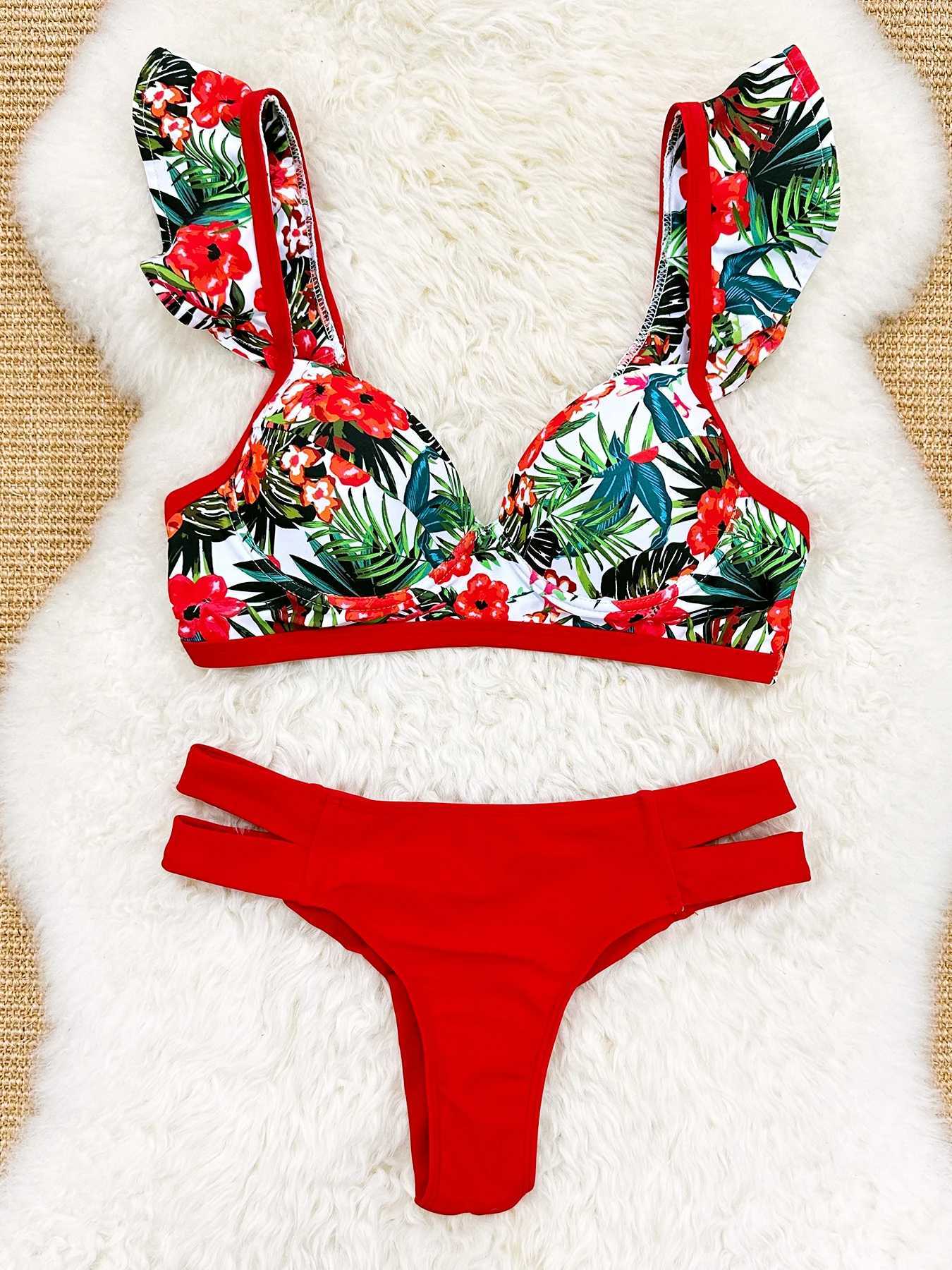 Sexy High Waist Bikini Swimsuit Brazilan Bikini Set Swimwear for Women High Leg Push Up Two Piece Bathing Suits Summer FemaleXJ241223