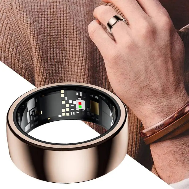 Portable Smart Ring Heart Rate Health Monitor IP68 Waterproof Multi Sport Modes Blood Oxygen Tracker For Men Women 241220