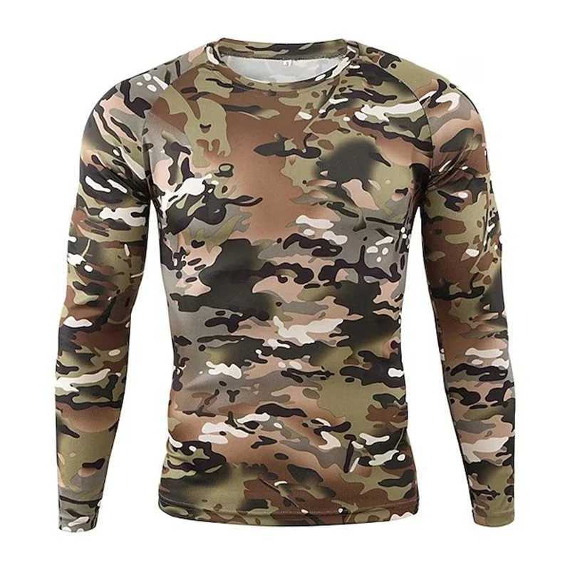 High Quality Camo hunting pattern mens T-shirt camouflage 3D printed T-shirt summer casual long sleeved loose T-shirt round neck top T241223