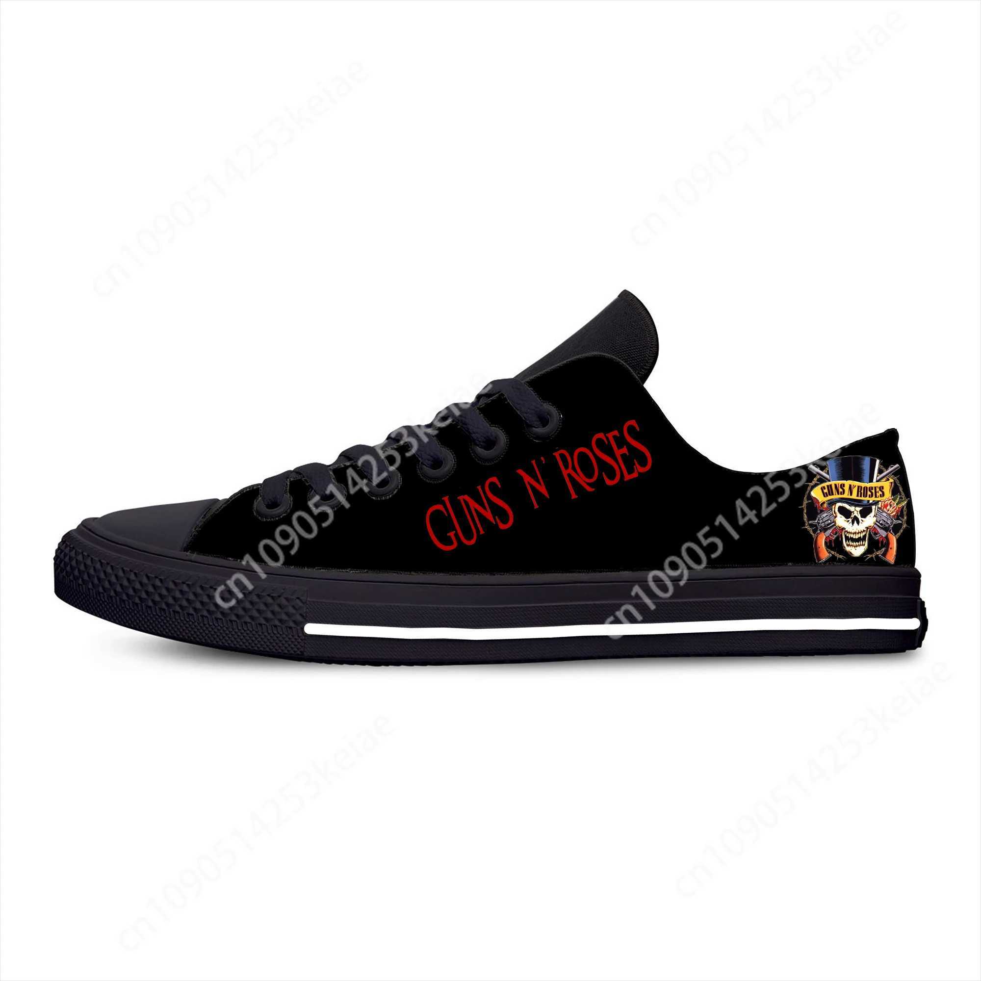 Summer GUNS N ROSE Rock Band Hot Cool Fashion Casual Shoes Low Top Breathable Lightweight Sneakers Men Women Latest Board ShoesC241119