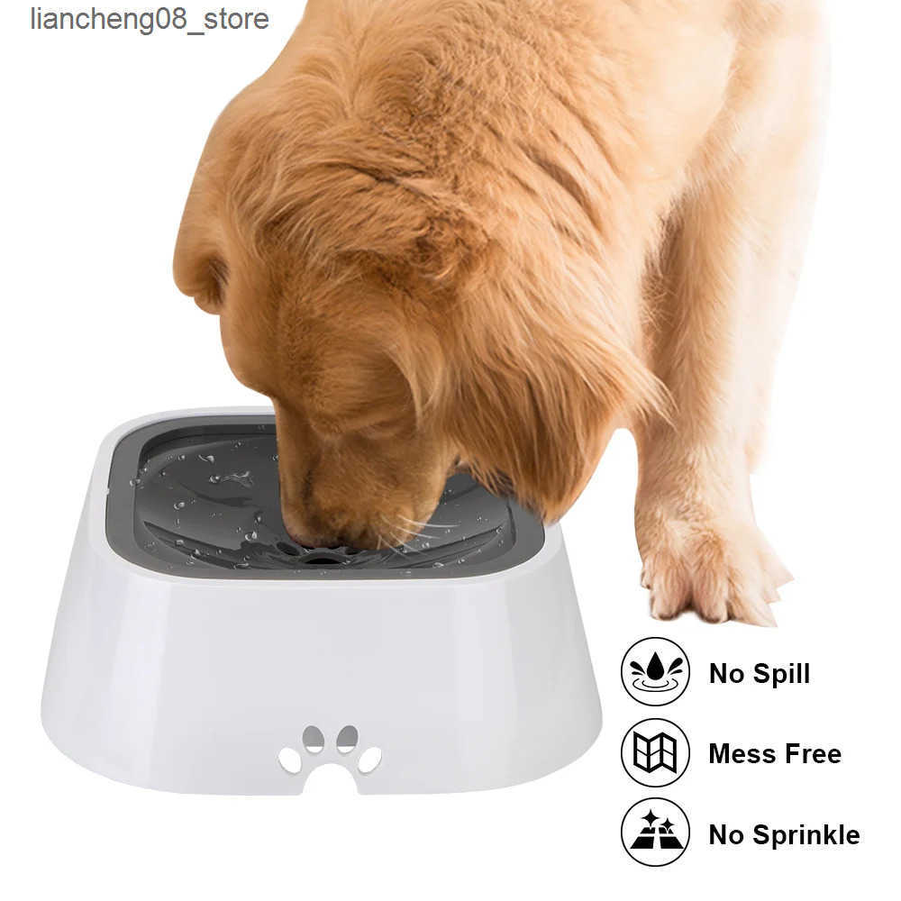Dog Bowls Dishes Slow Water Feeder Dispenser Cat Dog Water Bowl Carried Floating Bowl Pet Fountain 1.5L Anti-Overflow L240910
