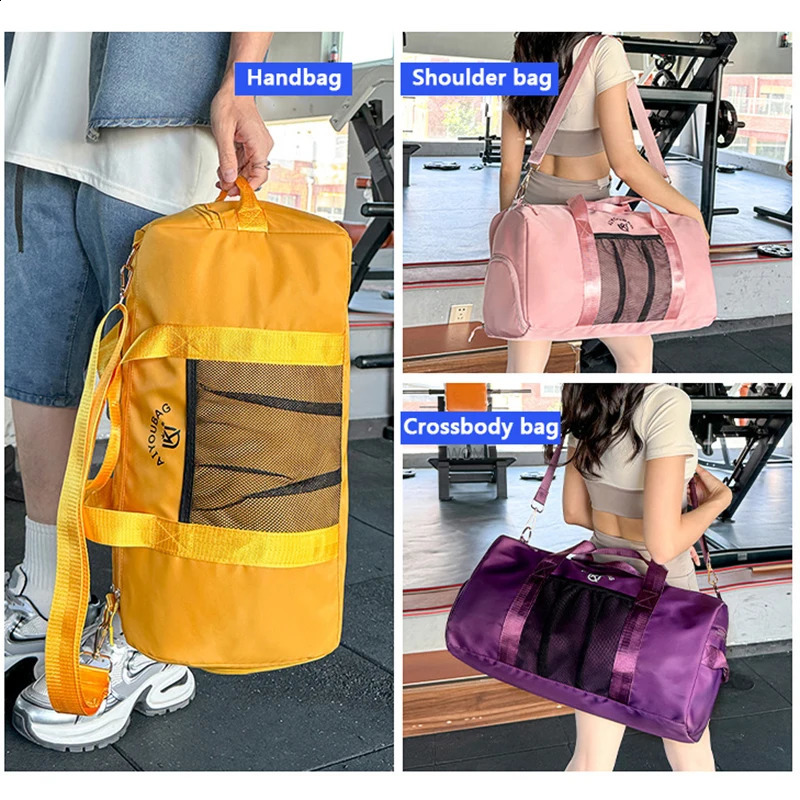 Womens fitness bag sports and fitness training bag wet dry separation handbag lightweight yoga bag with shoe pocket waterproof sports bag 241220